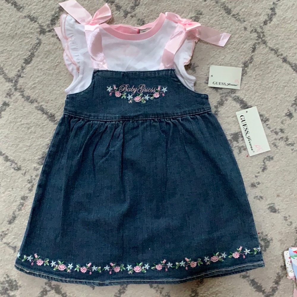 Baby Guess NWT denim dress outfit 18months